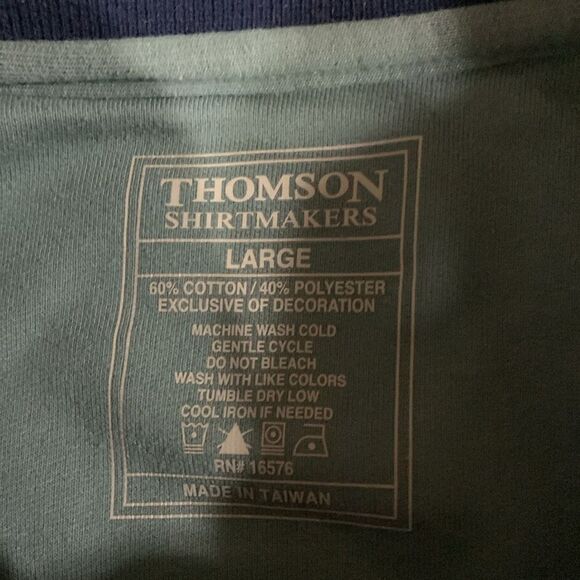 Thomson Shirtmakers Men’s Polo Shirt Size L Green - Picture 5 of 5